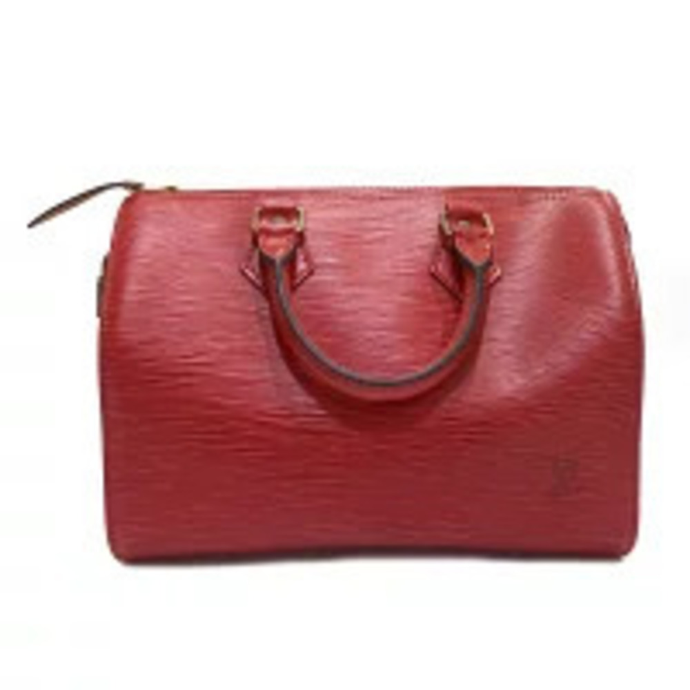 Louis Vuitton Speedy Epi Top Handle Bag Key Leather Red